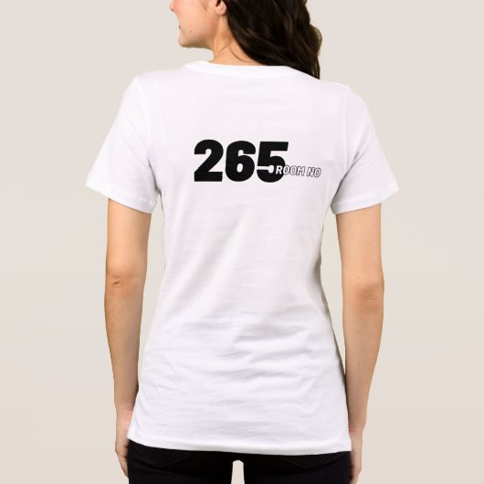  Room Number 256 in  Tri-Blend Shirt (Achterkant)