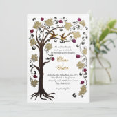 Room van de levensuitnodiging (v) crème/wit kaart (Staand voorkant)