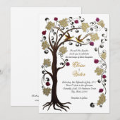 Room van de levensuitnodiging (v) crème/wit kaart (Voorkant / Achterkant)