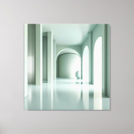 Room with Vertical Structure Wall Canvas Afdruk