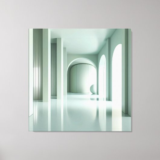 Room with Vertical Structure Wall Canvas Afdruk (Voorkant)