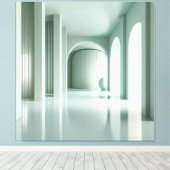 Room with Vertical Structure Wall Canvas Afdruk (Insitu (Houten vloer))