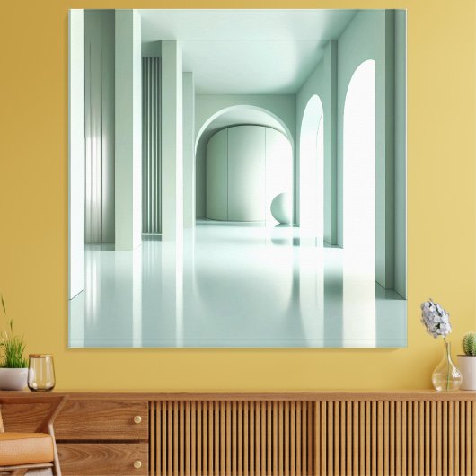 Room with Vertical Structure Wall Canvas Afdruk (Insitu (Woonkamer))