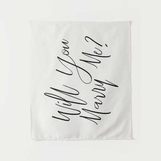 Room zullen jullie trouwen? Trouwaanzoek met Crème Wandkleed (Voorkant)