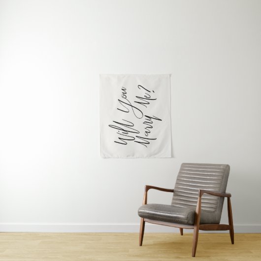 Room zullen jullie trouwen? Trouwaanzoek met Crème Wandkleed (In situ)