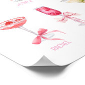 Roomate Cocktail Drinken Gepersonaliseerde College Poster (Hoek)