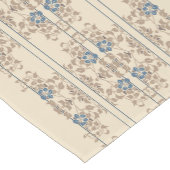 Roombruine en blauwe streep korte tafelloper (Hoek)