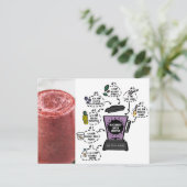 roombruine gladachtige recept briefkaart (Staand voorkant)