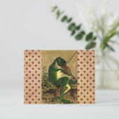  roomdikke kikker met Violin Briefkaart (Staand voorkant)