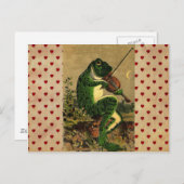  roomdikke kikker met Violin Briefkaart (Voorkant / Achterkant)