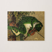  roomdikke kikker met Violin Legpuzzel (Horizontaal)