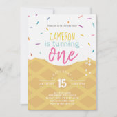 roomijs | Bestrooien | 1e verjaardag uitnodiging (Voorkant)