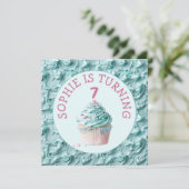 Roomijs Feest Verjaardag  Kaart (Staand voorkant)