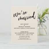 Roomijs We zijn getrouwd Receptie na de bruiloft Kaart (Staand voorkant)