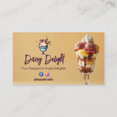 roomijsbedrijf | Delicious Sundae Brown Visitekaartje (Achterkant)