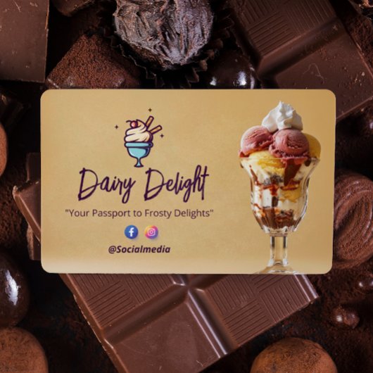 roomijsbedrijf | Delicious Sundae Brown Visitekaartje