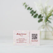 roomijsbedrijf | Roze Schattigee streepjescode Visitekaartje (Staand voorkant)