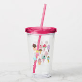 roomijsconus acryl drinkbeker (Achterkant)