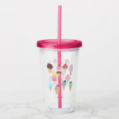 roomijsconus acryl drinkbeker (Voorkant)