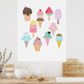 roomijsconus poster (Keuken)