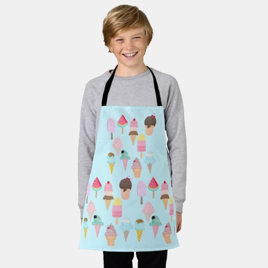 roomijsconus schort (Gedragen)