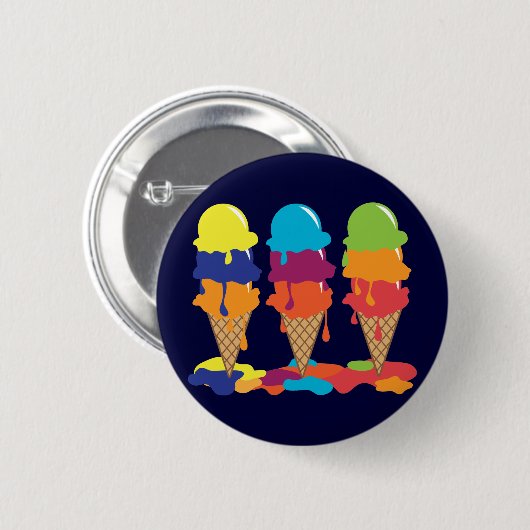 roomijsspeld ronde button 5,7 cm (Voorkant /achterkant)