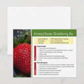 Roomkazen Aardbei Pie Recipe Briefkaart (Voorkant / Achterkant)