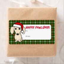 Roomkleurige Dachshund Lieve Kerst Van Aan Gift La