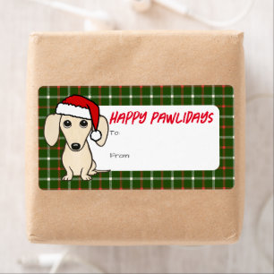 Roomkleurige Dachshund Lieve Kerst Van Aan Gift La Etiket