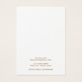 Roomkleurige, elegant roos-oorenkaarten visitekaartje (Achterkant)