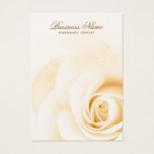 Roomkleurige, elegant roos-oorenkaarten visitekaartje (Voorkant)