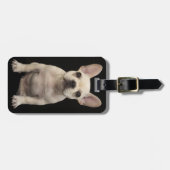 Roomkleurige Franse bulghpuppy Bagagelabel (Voorkant horizontaal)