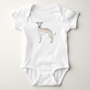 Roomkleurige Italiaanse Greyhound-hond Schattige C Romper