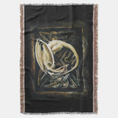Roomkleurige Keltische kunst draak fantasie Deken (Voorkant Verticaal)