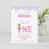 Roomkleurstoffen met zoete ijs, regenboogkleuren,  kaart (Staand voorkant)