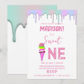 Roomkleurstoffen met zoete ijs, regenboogkleuren,  kaart (Voorkant / Achterkant)