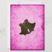  roomlintje op roze bruiloft kaart (Achterkant)