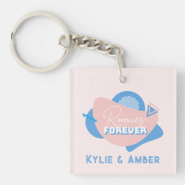 Roommate Gift Aangepaste naam "Roomies Forever" Re Sleutelhanger