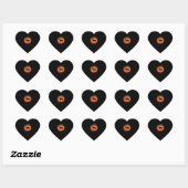 roompompoenen halloween costuum hondenliefhebber hart sticker (Vel)