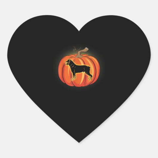 roompompoenen halloween costuum hondenliefhebber hart sticker (Voorkant)