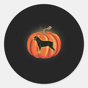roompompoenen halloween costuum hondenliefhebber ronde sticker