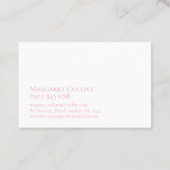 Roomroze kleur van Floral Visitekaartje (Achterkant)