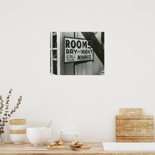Rooms for Huur, 1939.  foto Poster (Keuken)
