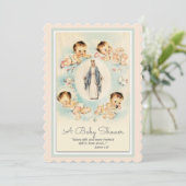 Rooms-katholiek  Baby shower Kaart (Staand voorkant)