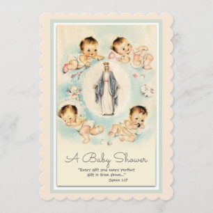 Rooms-katholiek Baby shower Kaart
