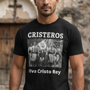 Rooms-katholiek geschenk Cristeros Viva Cristo Rey T-shirt