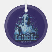 Rooms-katholiek sinds 33 na Christus Jezus Christu Glas Ornament (Voorkant)