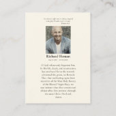 Rooms-Katholieke Foto Begrafenisgebed Kaart Plaatskaartje (Achterkant)