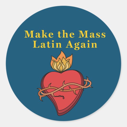 Rooms-katholieke Gift maakt de Massale Latijn weer Ronde Sticker (Voorkant)