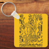 Rooms-katholieke heilige Christoffel Sleutelhanger (Voorkant)